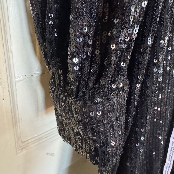 Ieena by Mac Duggar Size 16 NWT Black Sequin Elegant Dress. Size 16 - Picture 9 of 16